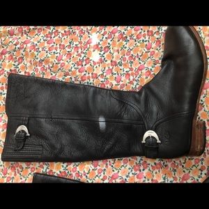 UGG Black Leather Riding Boots - women’s size 8